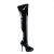 Devious INDULGE-3000 Platform Overknee Boots Patent Black EU-39 / US-9