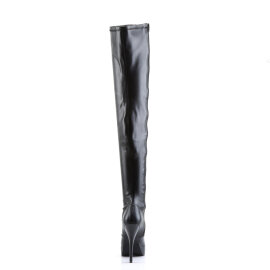 Devious INDULGE-3000 Platform Overknee Boots Faux Leather Black EU-41 / US-11