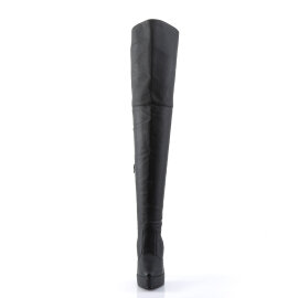 Devious INDULGE-3011 Platform Overknee Boots Faux Leather Black EU-36 / US-6