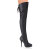 Devious INDULGE-3011 Platform Overknee Boots Faux Leather Black EU-36 / US-6