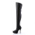 Devious INDULGE-3011 Platform Overknee Boots Faux Leather Black EU-41 / US-11