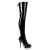 Devious INDULGE-3063 Platform Overknee Boots Patent Black EU-43 / US-13