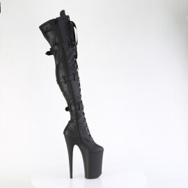 Pleaser INFINITY-3028 Platform Overknee Boots Faux Leather Black EU-38 / US-8
