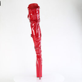 Pleaser INFINITY-3028 Platform Overknee Boots Patent Red EU-39 / US-9