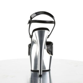 Pleaser DELIGHT-609 Black/Silver Chrome EU-35 / US-5