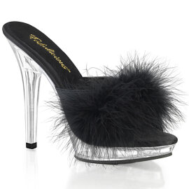 Fabulicious LIP-101-8 Mules Clear Black EU-39 / US-9