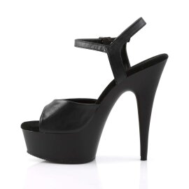 Pleaser DELIGHT-609 Black Faux Leather/Black Matte EU-35 / US-5