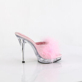Fabulicious LIP-101-8 Mules Clear Pink EU-41 / US-11