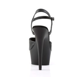 Pleaser DELIGHT-609 Black Faux Leather/Black Matte EU-37 / US-7