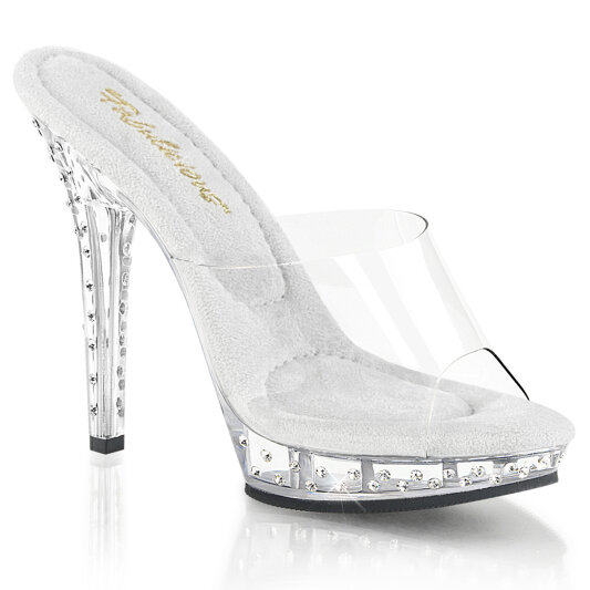 Fabulicious LIP-101SDT Mules Clear EU-39 / US-9