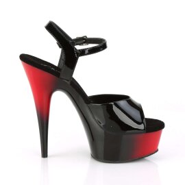 Pleaser DELIGHT-609BR Black Patent/Red-Black EU-40 / US-10