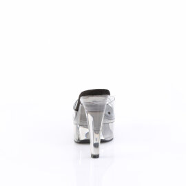 Fabulicious MARTINI-501 Platform Mules Clear Smoke Black EU-41 / US-11