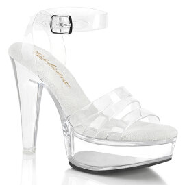 Fabulicious MARTINI-505 Platform Sandalettes Clear EU-37 / US-7