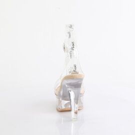 Fabulicious MARTINI-505 Platform Sandalettes Clear Beige EU-37 / US-7
