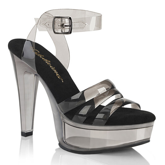 Fabulicious MARTINI-505 Platform Sandalettes Smoke Black EU-36 / US-6