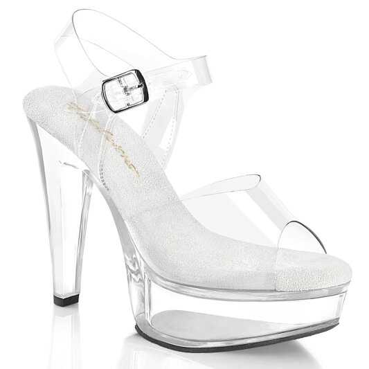 Fabulicious MARTINI-508 Platform Sandalettes Clear EU-37 / US-7