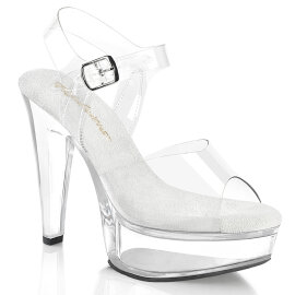 Fabulicious MARTINI-508 Platform Sandalettes Clear EU-39 / US-9