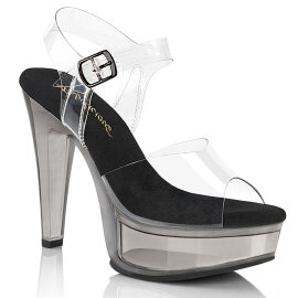Fabulicious MARTINI-508 Platform Sandalettes Clear Smoke...