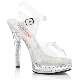 Fabulicious MAJESTY-508SDT Platform Sandalettes Clear...