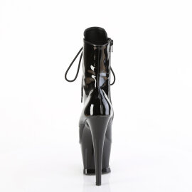 Pleaser MOON-1020DIA Platform Ankle Boots Faux Leather Black EU-39 / US-9