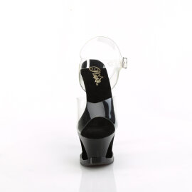 Pleaser MOON-708DIA Platform Sandalettes Patent Black...