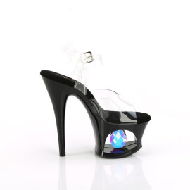 Pleaser MOON-708DIA Platform Sandalettes Patent Black EU-35 / US-5