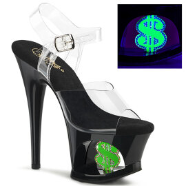 Pleaser MOON-708USD Platform Sandalettes Patent Black...