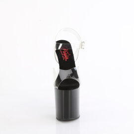 Pleaser NAUGHTY-808 Platform Sandalettes Clear Black...
