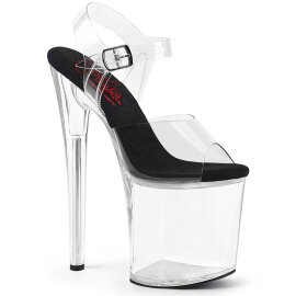 Pleaser NAUGHTY-808 Platform Sandalettes Clear EU-35 / US-5