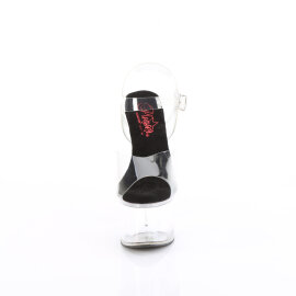 Pleaser PASSION-708 Platform Sandalettes Clear Black...