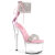 Pleaser PASSION-727RS Platform Sandalettes Rhinestones Silver EU-38 / US-8