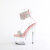 Pleaser PASSION-727RS Platform Sandalettes Rhinestones Silver EU-38 / US-8