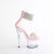 Pleaser PASSION-727RS Platform Sandalettes Rhinestones Silver EU-38 / US-8