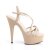 Pleaser DELIGHT-613 Nude Patent/Nude EU-35 / US-5