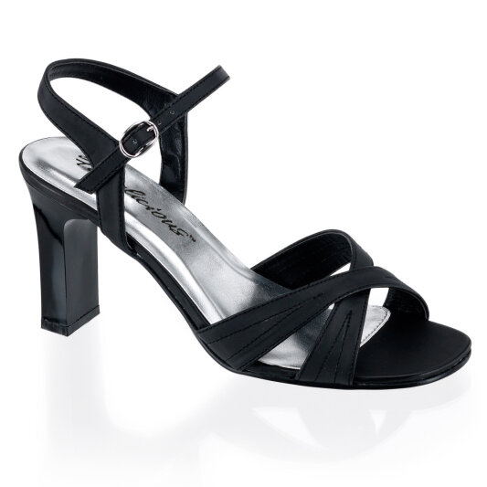 Fabulicious ROMANCE-313 Sandalettes Faux Leather Black EU-44 / US-14