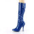 Pleaser SEDUCE-2000 Knee-High Knee-High Boots Patent Blue EU-36 / US-6