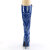 Pleaser SEDUCE-2000 Knee-High Knee-High Boots Patent Blue EU-36 / US-6
