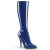 Pleaser SEDUCE-2000 Knee-High Knee-High Boots Patent Blue EU-39 / US-9