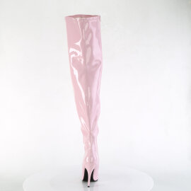 Pleaser SEDUCE-3000WC Overknee Boots Patent Baby Pink EU-36 / US-6