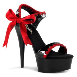 Pleaser DELIGHT-615 Black-Red/Black EU-35 / US-5