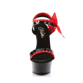 Pleaser DELIGHT-615 Black-Red/Black EU-35 / US-5