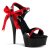 Pleaser DELIGHT-615 Black-Red/Black EU-35 / US-5