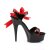 Pleaser DELIGHT-615 Black-Red/Black EU-35 / US-5