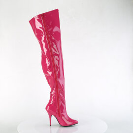 Pleaser SEDUCE-3000WC Overknee Boots Patent Pink EU-38 / US-8