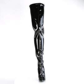Pleaser SEDUCE-4000 Overknee Boots Patent Black EU-38 / US-8