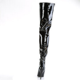 Pleaser SEDUCE-4000 Overknee Boots Patent Black EU-38 / US-8