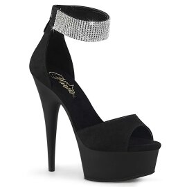 Pleaser DELIGHT-625 Black Faux Suede/Black Matte EU-35 /...