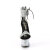 Pleaser SKY-327RSI Platform Sandalettes Rhinestones Silver Black EU-35 / US-5