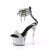 Pleaser SKY-327RSI Platform Sandalettes Rhinestones Silver Black EU-35 / US-5