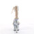 Pleaser SKY-327RSI Platform Sandalettes Rhinestones Silver Beige EU-35 / US-5